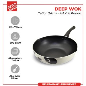 Deep Wok Teflon 24 cm MAXIM PANDA Teflon (1091190)(F3)