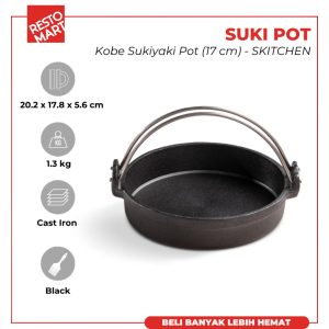 Kobe Sukiyaki Pot 17 cm / Steamboat / Hotpot SKITCHEN Cast Iron (2299042)(F2)
