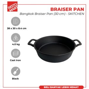 Bangkok Braiser Pan 30 cm SKITCHEN Cast Iron (2299032)(F1)