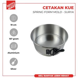 Cetakan Kue Roti Bolu Pudding / Round Spring Form 19 x 7.6 cm Restomart Aluminium (0620680)(F2)