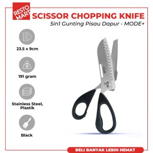 Gunting + Pisau Dapur / Kitchen Scissor Chopping Knife MODE+ Stainless Steel (1531005)(F3)