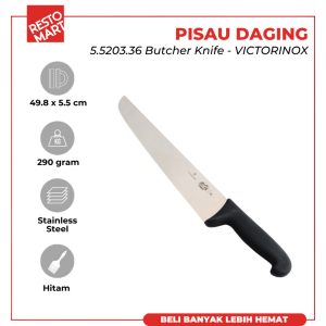 Pisau Daging / Pisau Jagal / Butcher Knife 36 cm VICTORINOX 5.5203.36 Stainless (1311056)(F1)