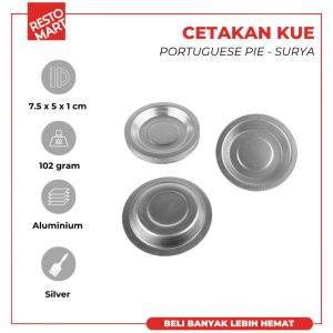 Cetakan Kue / Cetakan Pie Susu 7.5 x 5 cm (Isi 12 pcs) RESTOMART Aluminium (0620661)(F1)