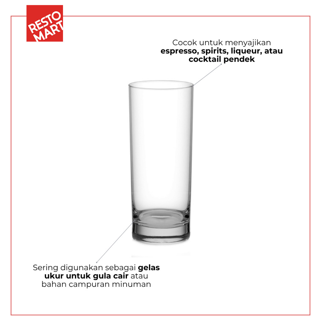 Gelas Sloki / San Marino Shot 2 1/4 Oz OCEAN Kaca (2069002) - Image 4