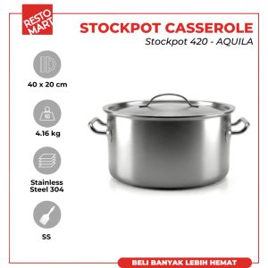 Stock Pot 420 / Panci 40 x 20 cm AQUILA Stainless 304 (2212094)