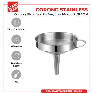 Funnel / Corong Stainless Panjang 10 cm SUBRON Stainless (2619117)(F1)