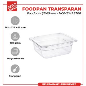 Foodpan 1/6 65 mm HOMEMASTER Polycarbonate (2015211)(F0)