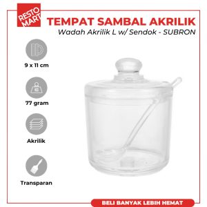 Tempat Sambal 9 cm dengan Sendok SUBRON Akrilik (1435038)