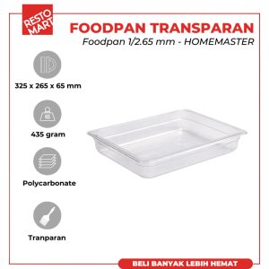 Foodpan 1/2 65 mm HOMEMASTER Polycarbonate (2015193)(F0)