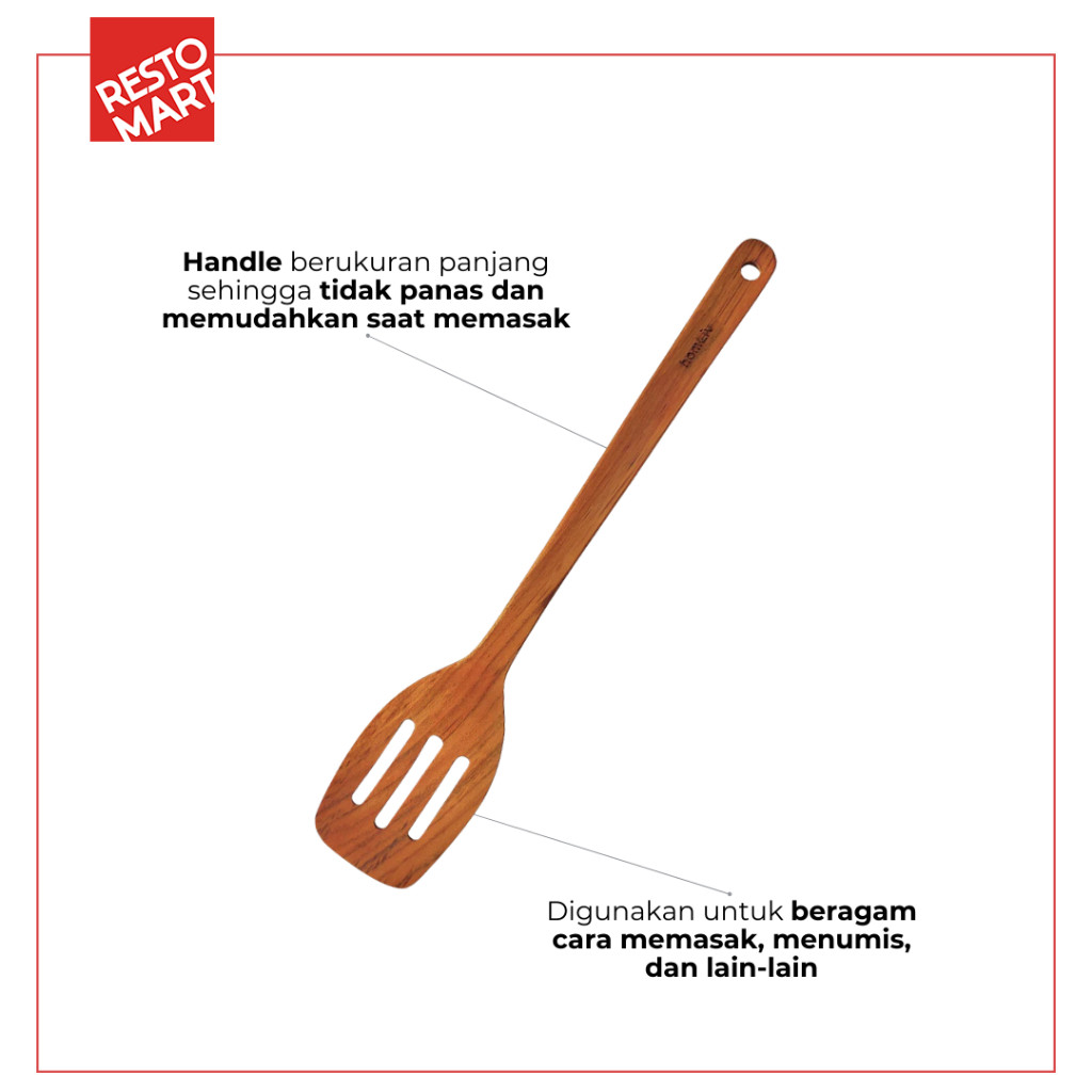 Wooden Spatula / Spatula Kayu 35 cm Tamara HOMLIV Kayu Jati (0888183)(F0) - Image 3