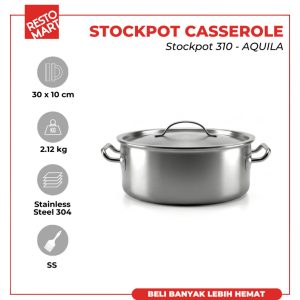 Stock Pot 310 / Panci 30 x 10 cm AQUILA Stainless 304 (2212093)