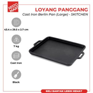 BBQ Grill / Pemanggang / Berlin Pan Large SKITCHEN Cast Iron (2291117) (F12)