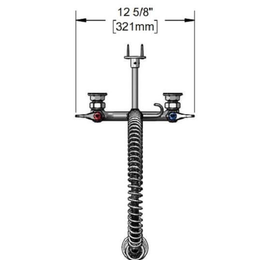 PRE RINSE UNIT (WALL MOUNTED) Spring Action 8" Center RESTOMART(0219128)(F0) - Image 3