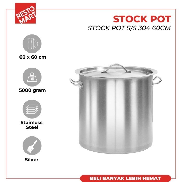 Stock Pot 60 / Panci 60 x 60 cm AQUILA Stainless 304 (2212023)(F0)
